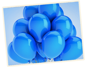 Baloane albastre cu heliu