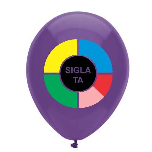 Baloane personalizate 1 fata 6 culori